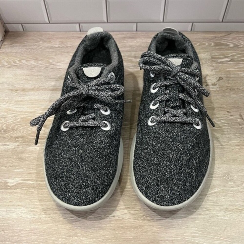 Womens All Birds Wool Runners Sneakers W US 8 Grey Lace Up Running Sneaker EUC.
